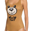 MOSCHINO בגד ים שלם בצבע חום דגם TOY