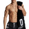 DSQUARED2 בגד ים בצבע שחור דגם ICON Techno