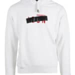 DSQUARED2 קפוצ’ון בצבע לבן דגם Icon Taped Hoodie