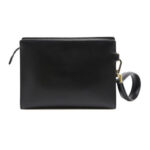 DOLCE & GABBANA תיק ערב בצבע שחור דגם LEATHER CLUTCH