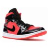 AIR JORDAN נעליים בצבע שחור/אדום דגם Jordan 1 Mid Hot Punch Black