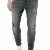 REPLAY ג'ינס בצבע שחור משופשף דגם MILANO ANTIFIT SUPER SLIM