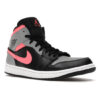 AIR JORDAN נעלי עור בצבע ורוד/אפור דגם Jordan 1 Mid Pink Shadow