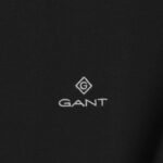 GANT טי שירט בצבע שחור דגם Slim Fit Mercerized
