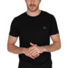 GANT טי שירט בצבע שחור דגם Slim Fit Mercerized