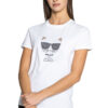 KARL LAGERFELD טי שירט בצבע לבן IKONIK CHOUPETTE RS