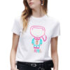 KARL LAGERFELD טי שירט בצבע לבן JELLY IKONIK KARL OUTLINE