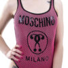 MOSCHINO שמלת חוף רשת בצבע ורוד דגם BEACHWEAR MESH