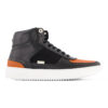 BALR. נעליי עור בצבע שחור/כתום דגם B10.1 TRAINER MID