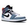 AIR JORDAN נעלי עור בצבע תכלתן דגם Jordan 1 Mid Fearless Facetasm
