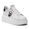 KARL LAGERFELD נעליי עור בצבע לבן דגם KAPRI IKONIC PLATFORM LACE