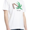 PALM ANGELS טי שירט בצבע לבן דגם broken palm