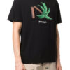 PALM ANGELS טי שירט בצבע שחור דגם broken palm