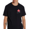 DSQUARED2 טי שירט בצבע שחור דגם WEB LEAF
