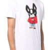 DSQUARED2 טי שירט לבנה לוגו בולדוג