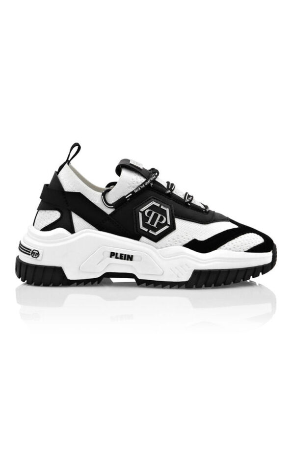 PHILIPP PLEIN נעליים בצבע לבן דגם VEGAN TRAINER PREDATOR
