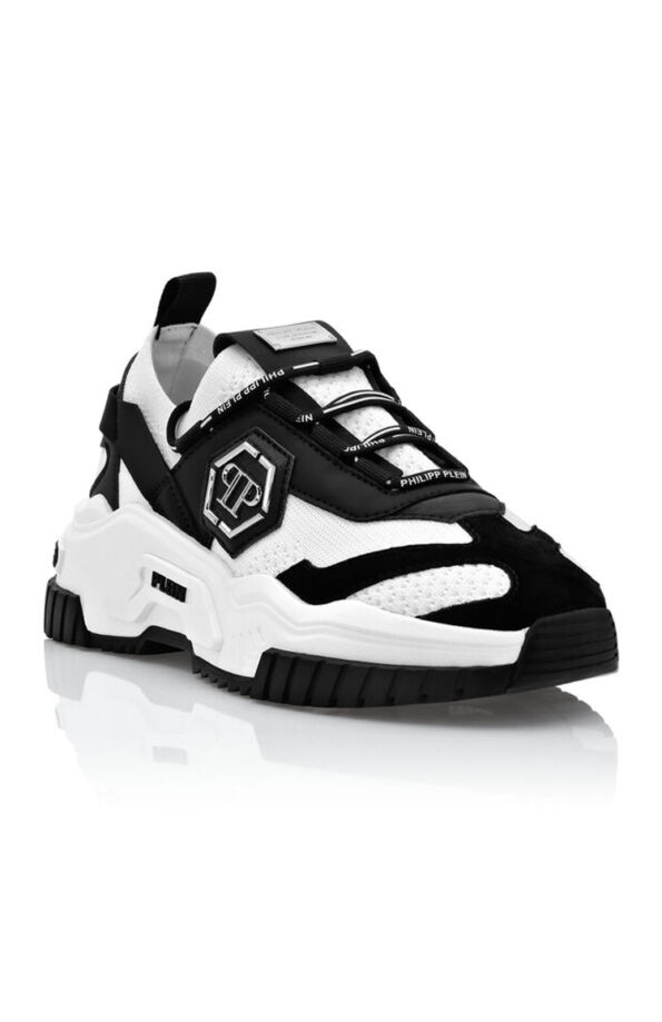 PHILIPP PLEIN נעליים בצבע לבן דגם VEGAN TRAINER PREDATOR