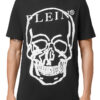 PHILIPP PLEIN טי שירט שחורה SKULL AND PLEIN TM