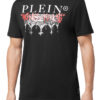 PHILIPP PLEIN טי שירט בצבע שחור דגם ROUND NECK SS KING PLEIN