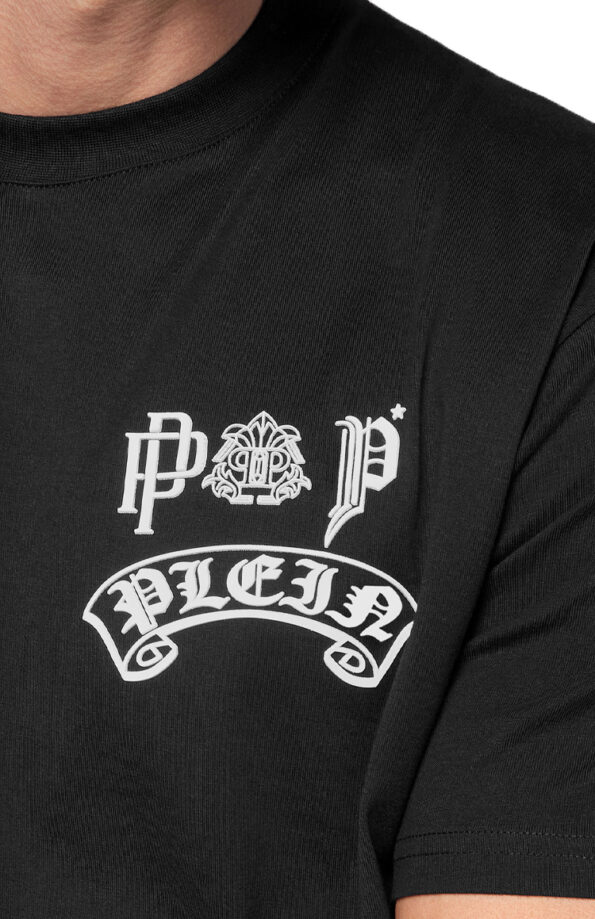 PHILIPP PLEIN טי שירט שחורה GOTHIC PLEIN