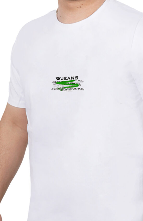 W JEANS טי שירט בצבע לבן דגם WJ-T 20