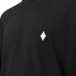 טי שירט ארוכה שחורה logo-embroidered