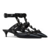 סנדלי עור שחורות ROMAN STUD PUMP
