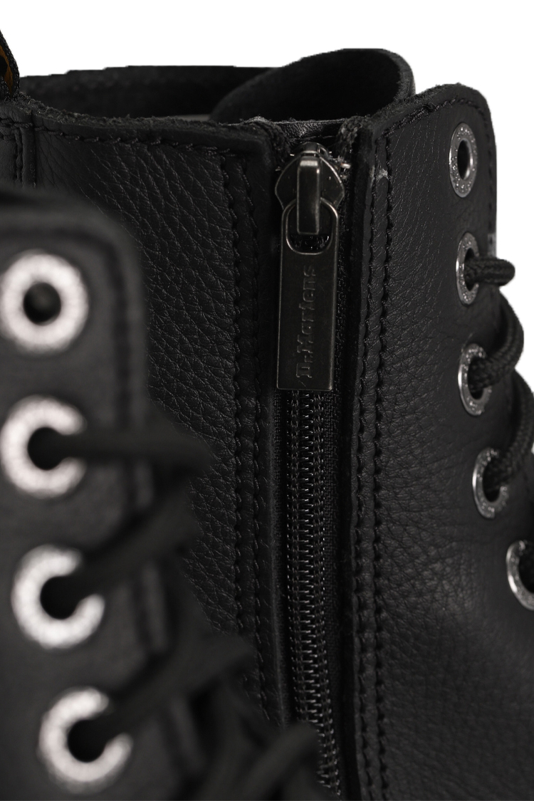 מגפי פלטפורמה דוקטור מרטינס DR. MARTENS שחור עור pisa דגם Jadon III רוכסן צד סוליה 3.7 ס"מ