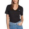 טי שירט שחורה Monologo Slim V-Neck