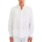 מכופתרת פשתן לבנה CLASSIC LINEN