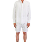מכופתרת פשתן לבנה CLASSIC LINEN