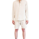 מכופתרת פשתן בז’ CLASSIC LINEN