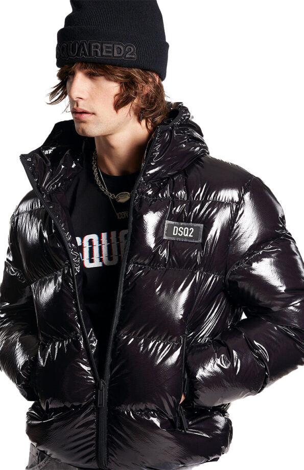 מעיל פוך שחור PUFFER BOMBER