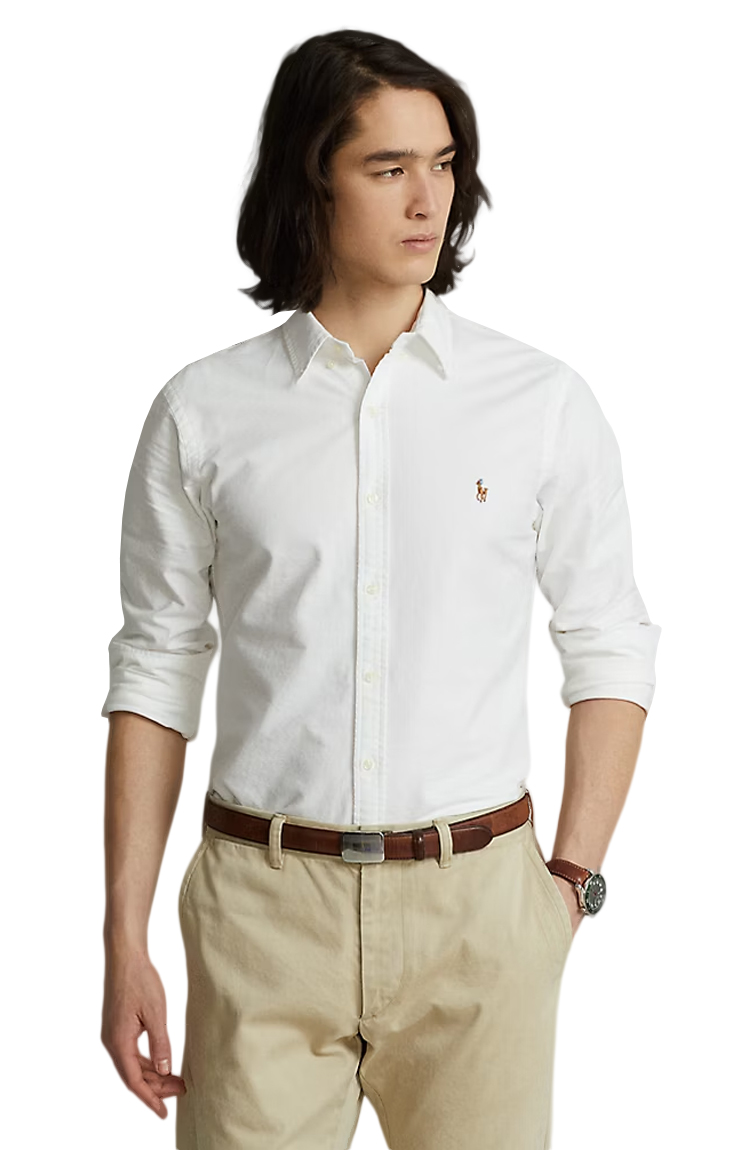 חולצה מכופתרת לבנה Slim Fit Oxford