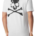 טי שירט לבנה BACK SKULL