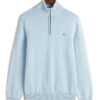 סריג תכלת Cotton Half Zip