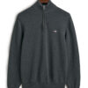 סריג אפור Cotton Half Zip