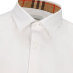 חולצה מכופתרת White stretch poplin