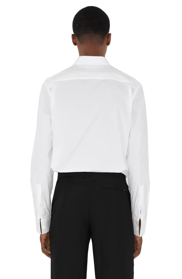 חולצה מכופתרת White stretch poplin