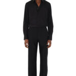 חולצה מכופתרת שחורה Stretch Cotton