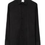 חולצה מכופתרת שחורה Stretch Cotton
