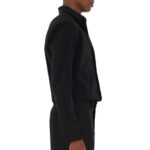 חולצה מכופתרת שחורה Stretch Cotton
