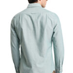 חולצה מכופתרת ירוקה Slim Fit Oxford