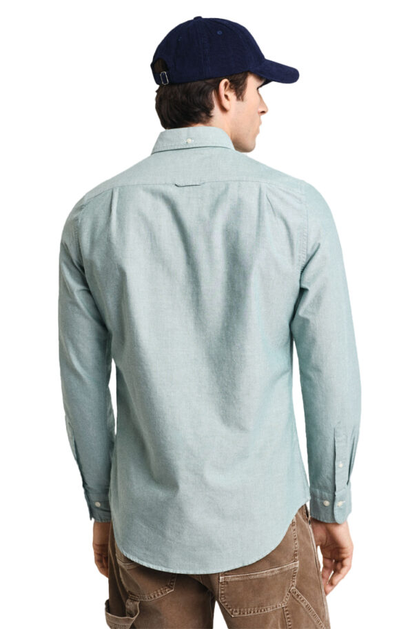חולצה מכופתרת ירוקה Slim Fit Oxford