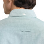 חולצה מכופתרת ירוקה Slim Fit Oxford