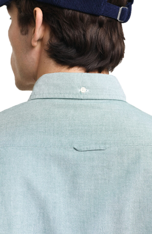 חולצה מכופתרת ירוקה Slim Fit Oxford