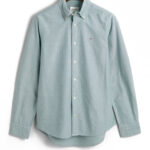 חולצה מכופתרת ירוקה Slim Fit Oxford