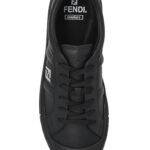 סניקרס עור שחורות פנדי FENDI עיצוב פאנלים סוליית גומי יוקרתית