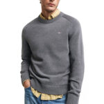 סריג אפור Casual Cotton