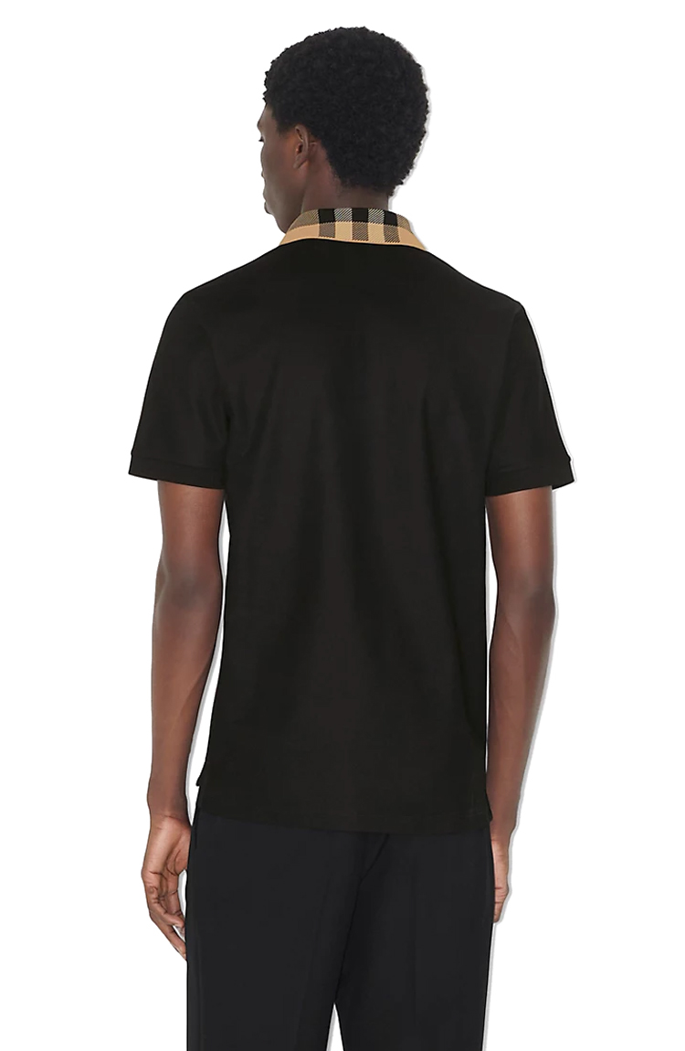 חולצת פולו שחורה Cody cotton polo